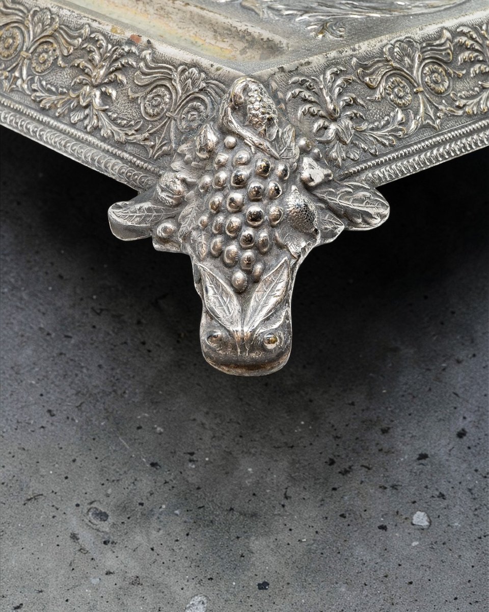 Calamaio In Metallo Argentato  - XIX Secolo -photo-2